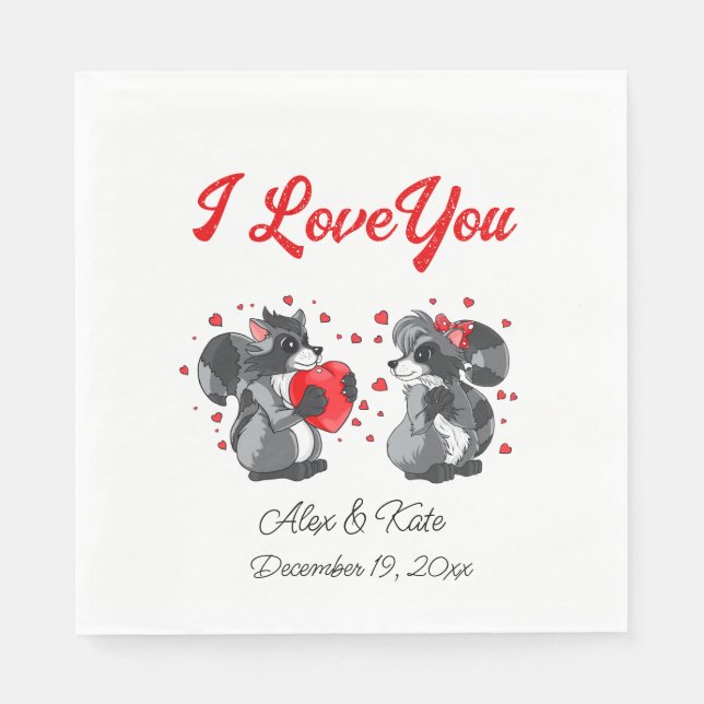 Servilleta De Papel Raccoon (Anverso)