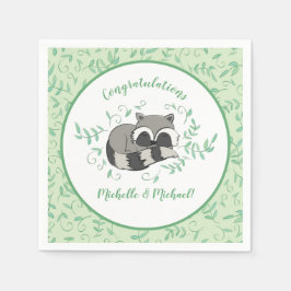 Servilleta De Papel Raccoon Baby Shower