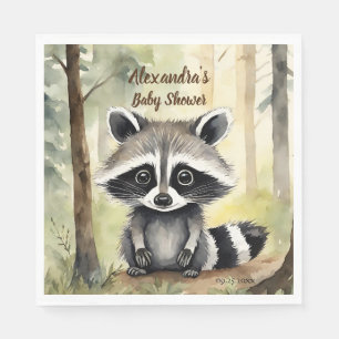 Servilleta De Papel Raccoon Sexo Neutral Baby Shower