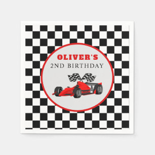 Servilleta De Papel Race Car Carreras Napkins Fiesta de Cumpleaños