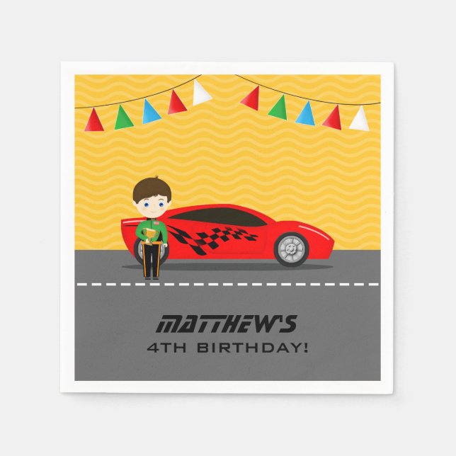 Servilleta De Papel Race Car Driver (Anverso)