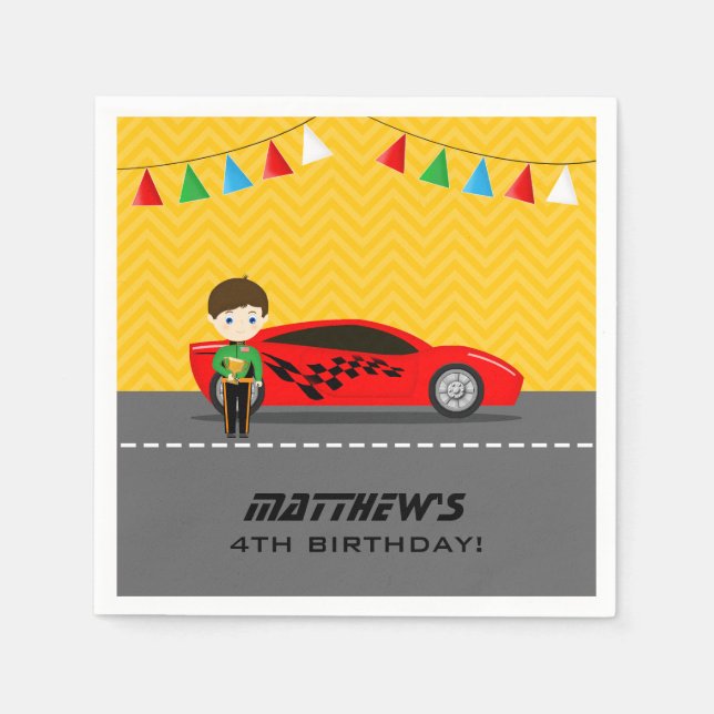 Servilleta De Papel Race Car Driver (Anverso)