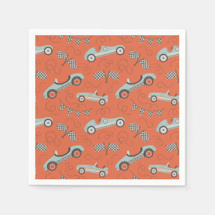 Servilleta De Papel Race Car Fiesta Papel Napkins   Coche Vintage Race