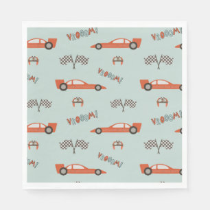 Servilleta De Papel Race Car Fiesta Papel Napkins   Coche Vintage Race
