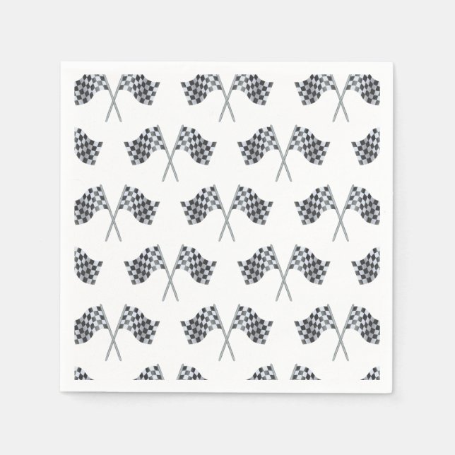 Servilleta De Papel Race Flag Baby Shower Napkin (Anverso)
