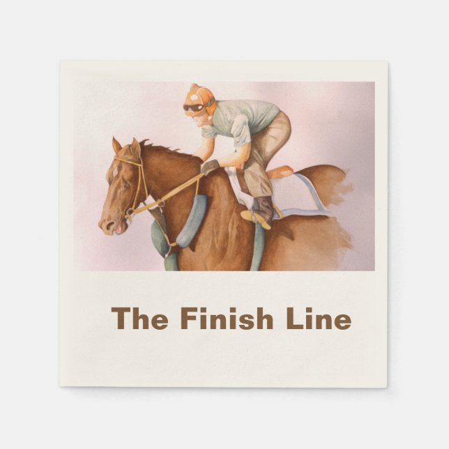 Servilleta De Papel Race Horse y Jockey (Anverso)