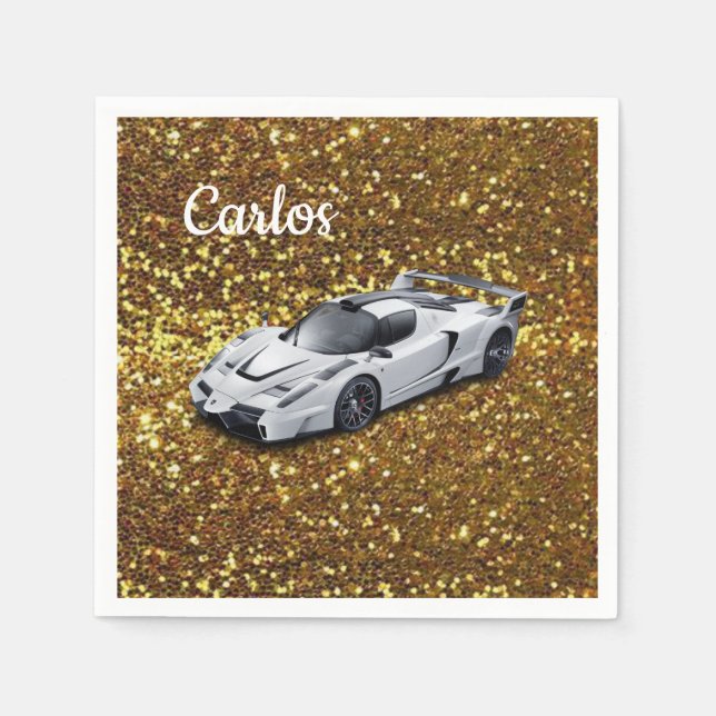 Servilleta De Papel Racecar Paper Napkins (Anverso)