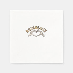 Servilleta De Papel Radiología Skeleton Heart Hands Classic