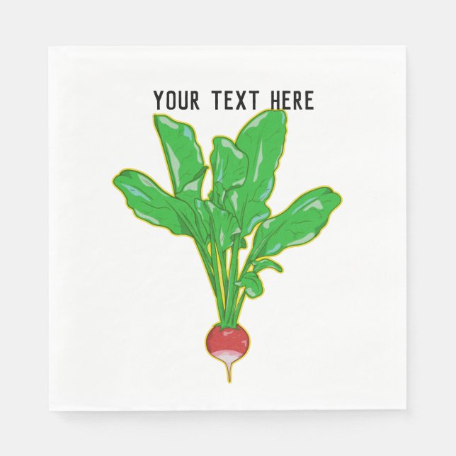 Servilleta De Papel Radish vector (Anverso)