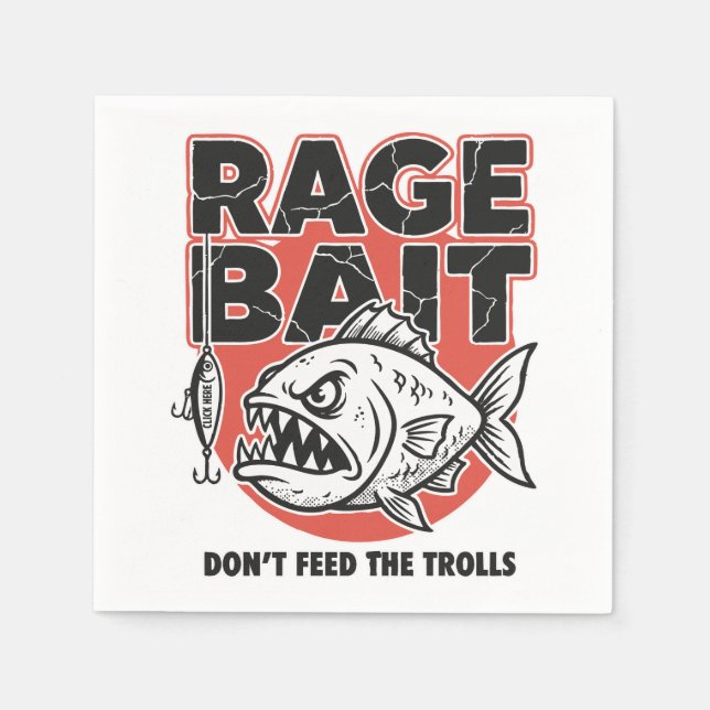 Servilleta De Papel Rage Bait, Don’t Feed The Trolls (Anverso)