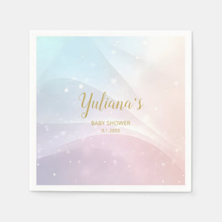Servilleta De Papel Rainbow Gradient Invitation | Elegant Pastel Spark