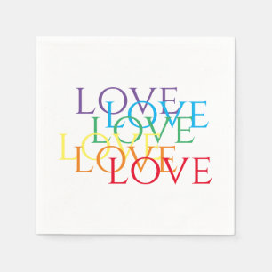Servilleta De Papel RAINBOW LOVE Cocktail Standard Napkins