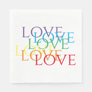 Servilleta De Papel RAINBOW LOVE RÁPIDAS DE Papel Luncheon estándar