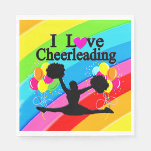 SERVILLETA DE PAPEL RAINBOW PATTERN I LOVE CHEERLEADER PAPER NAPKINS