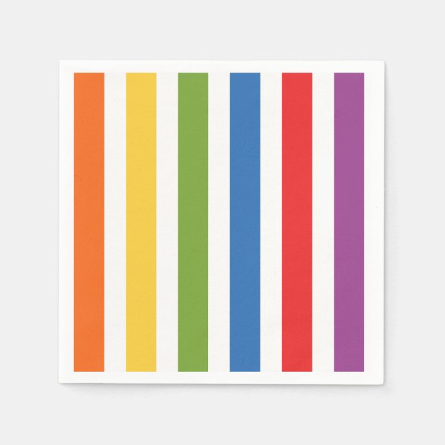 Servilleta De Papel Rainbow Stripes  (Anverso)
