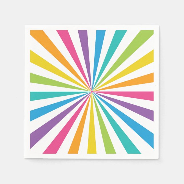 Servilleta De Papel Rainbow Sunburst (Anverso)