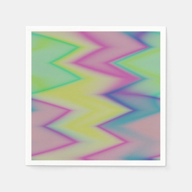 Servilleta De Papel Rainbow Zigzags (Anverso)