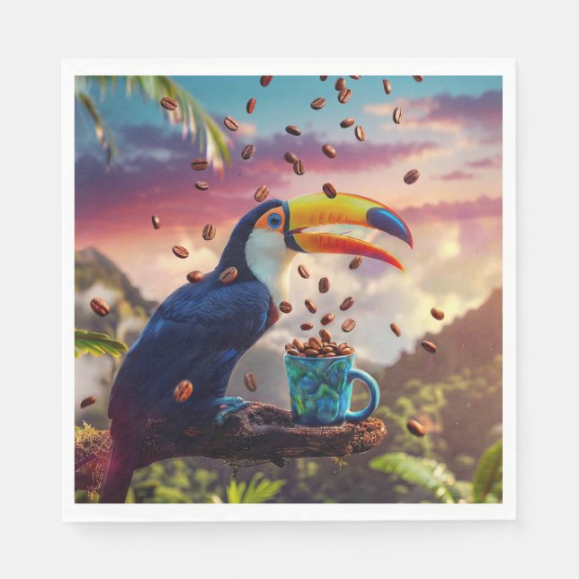 SERVILLETA DE PAPEL RAINFOREST TOUCAN (Anverso)