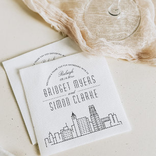 Servilleta De Papel Raleigh Deco Skyline Napkins de eventos de boda