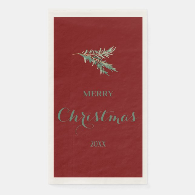 Servilleta De Papel Rama de abetos moderna para Navidades (Anverso)