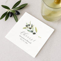 Rama de Olive simple de las servilletas de bodas p