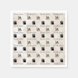 Servilleta De Papel Ramadan Kareem Napkins – Kaaba & Masjid al Nabawi