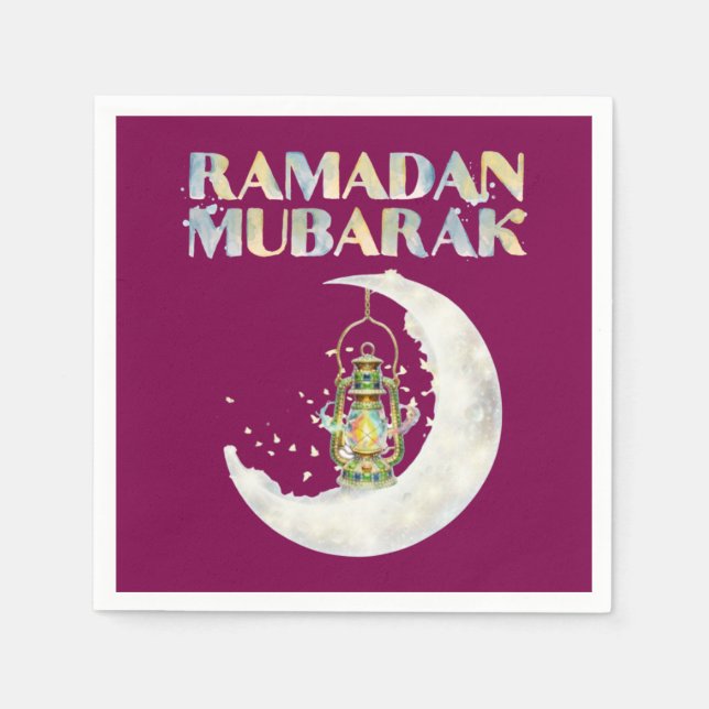 Servilleta De Papel Ramadan Mubarak (Anverso)