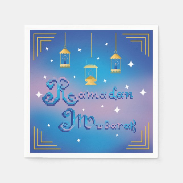 Servilleta De Papel Ramadan Mubarak (Anverso)
