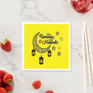 Servilleta De Papel Ramadan Mubarak Kareem Linterna de media luna