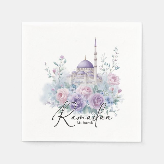 Servilleta De Papel Ramadan Mubarak Personalized Islamic Party Decor (Anverso)