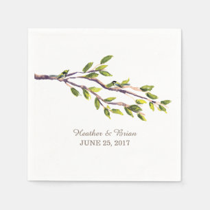 Servilleta De Papel Ramas cepilladas Boda Papel Napkins