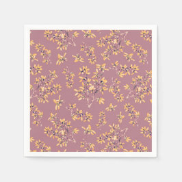 Servilleta De Papel Ramas de espinas negras amarillas