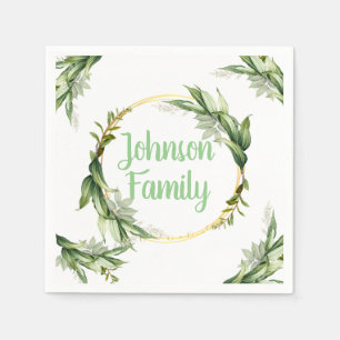 Servilleta De Papel Ramas de olivos con flores