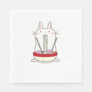 Servilleta De Papel Ramen Bunny Japoneses Noodles Kawaii Rabbit Tee Gi