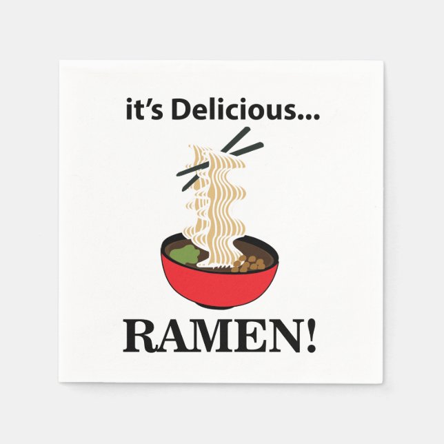 Servilleta De Papel Ramen es un delicioso Fiesta de Ramen (Anverso)