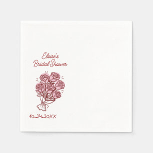Servilleta De Papel Ramo de flores escrito a mano para fiesta de regal