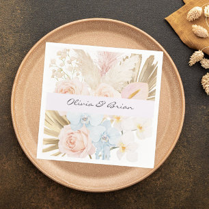 Servilleta De Papel Ramo De Flores Tropicales Bonito Personalizado Flo