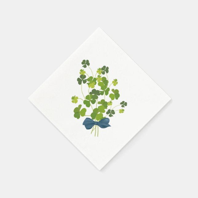 Servilleta De Papel Ramo de Shamrock, día de san patrick (Borde)