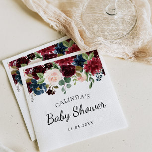 Servilleta De Papel Ramo el   Baby Shower de Borgoña