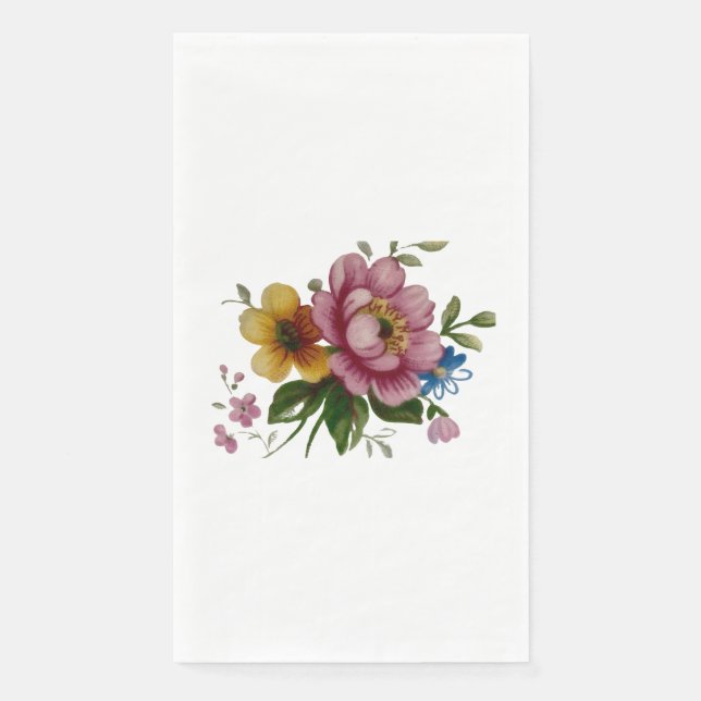 Servilleta De Papel Ramo Floral de Taza de Té (Anverso)