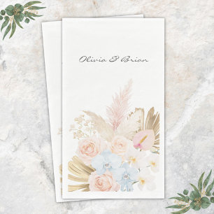 Servilleta De Papel Ramo Floral Tropical Bonito Personalizado