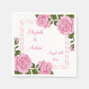 Servilleta De Papel Ramos de Esquina Rosados Bonitos para Boda/Compr