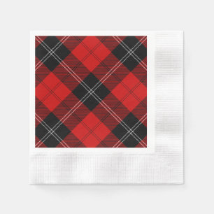Servilleta De Papel Ramsay tartan red black plon