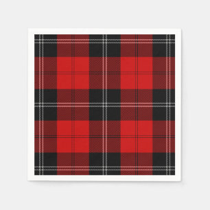 Servilleta De Papel Ramsay tartan red black plon