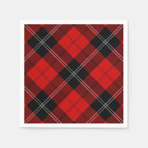 Servilleta De Papel Ramsay tartan red black plon