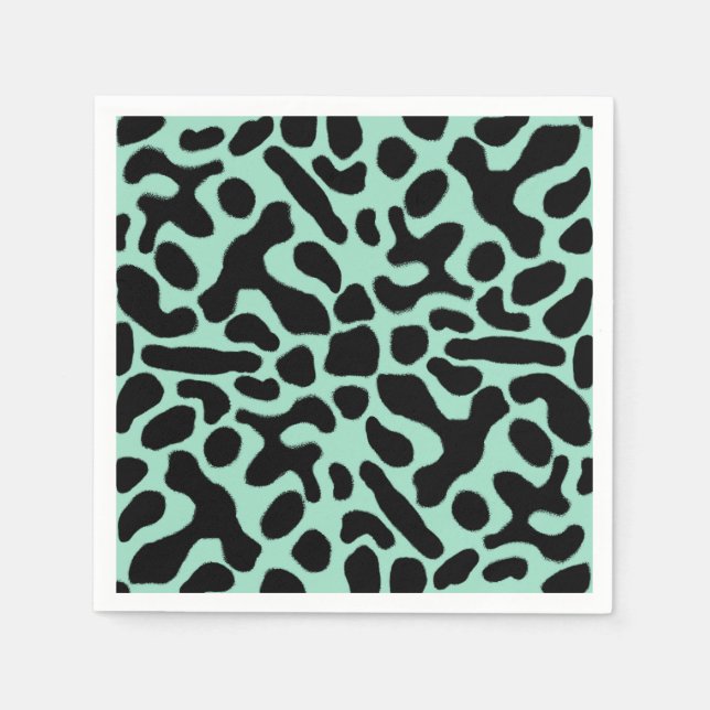 Servilleta De Papel Rana Dart de veneno verde y negro (Anverso)