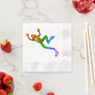 Servilleta De Papel rana de colores arcoíris de SlipperyJoe renderizad