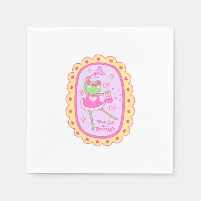 Servilleta De Papel Rana dulce de gelatina - digna y suficiente (Anverso)