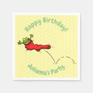 Servilleta De Papel Rana dulce en un personalizado de salto de calcetí