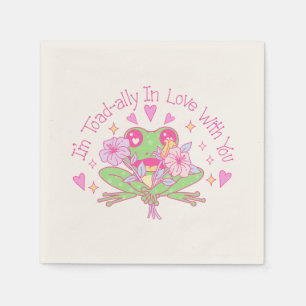 Servilleta De Papel Rana linda - Estoy totalmente enamorada de ti